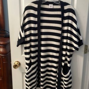 Black and white striped sweater